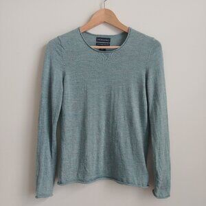 Cynthia Rowley 100% merino wool Medium lightweight seafoam blue green sweater